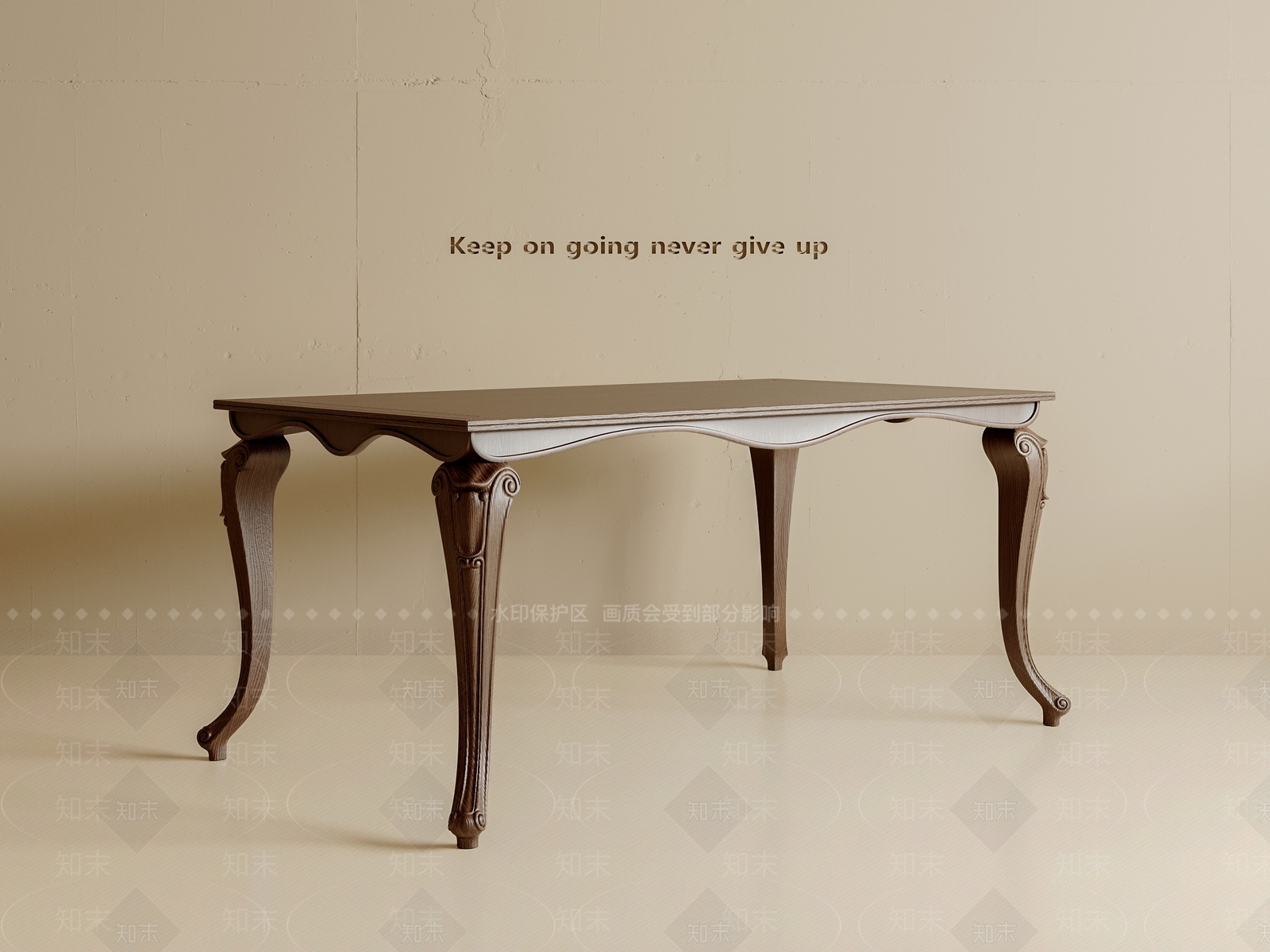 美式复古餐桌SU模型下载【ID:1197015497】