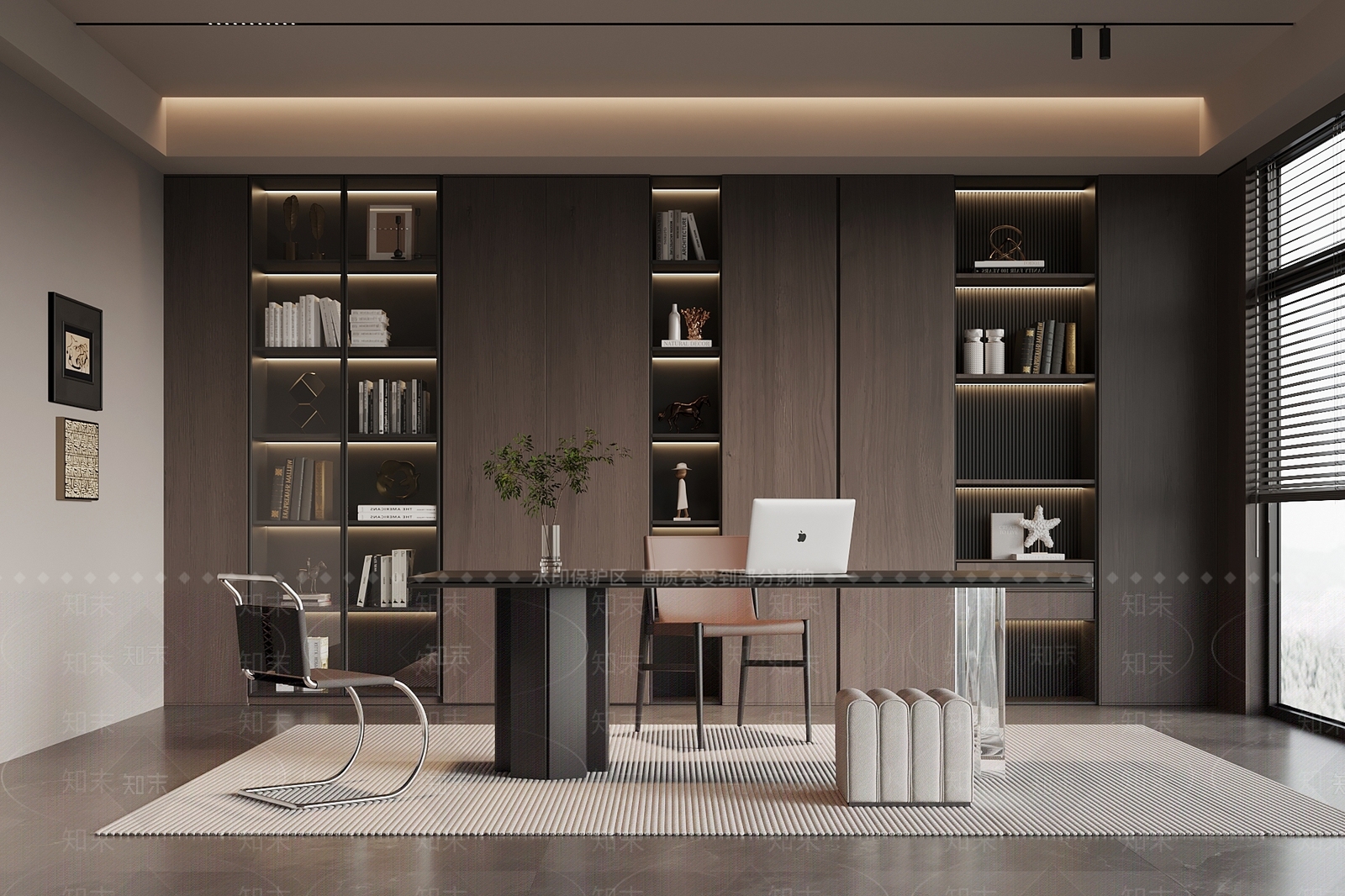意式书房3D模型下载【ID:1197017759】
