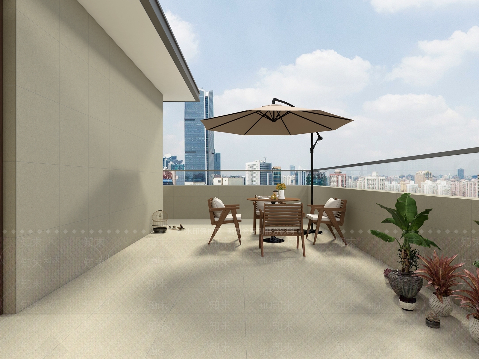 现代阳台3D模型下载【ID:1197018885】