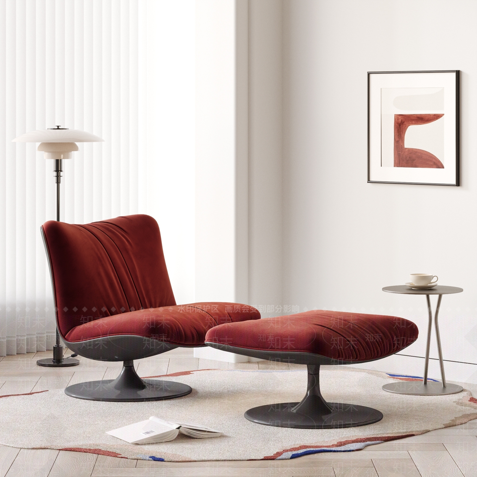 现代轻奢单人沙发3D模型下载【ID:1197019354】