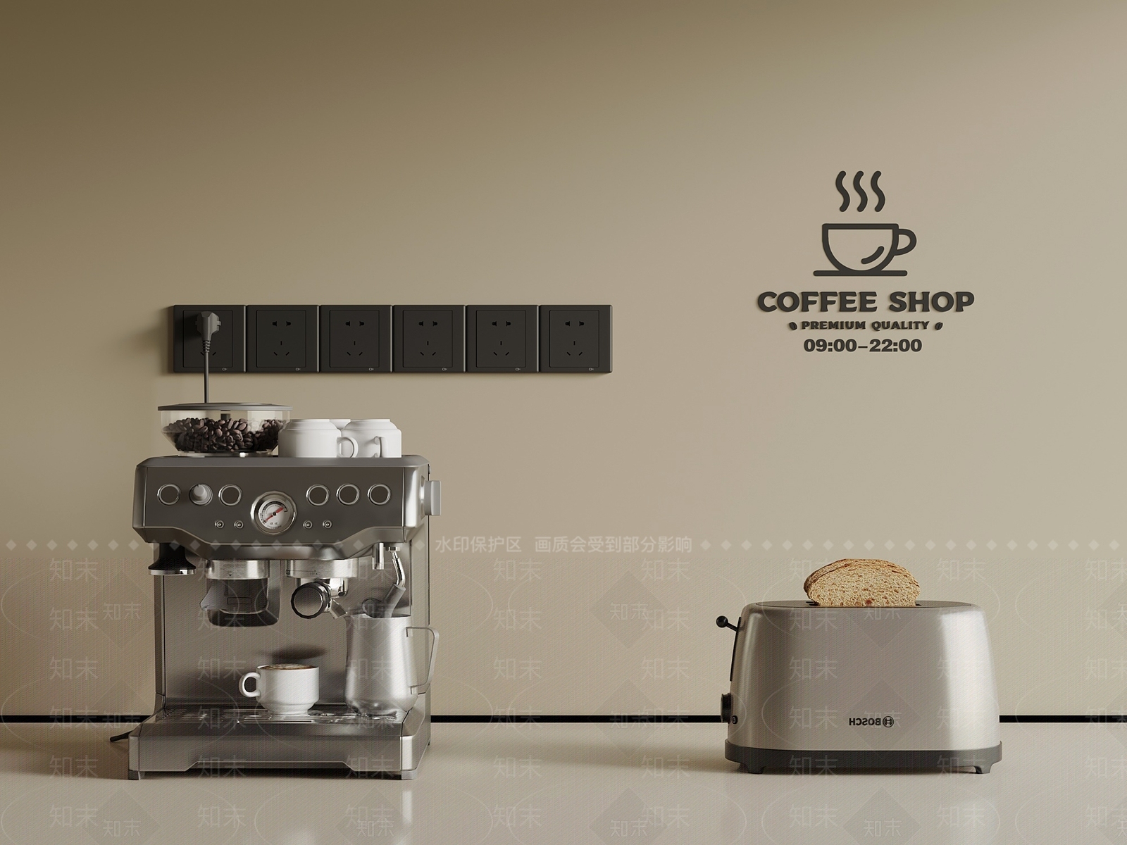 咖啡机SU模型下载【ID:1197019721】