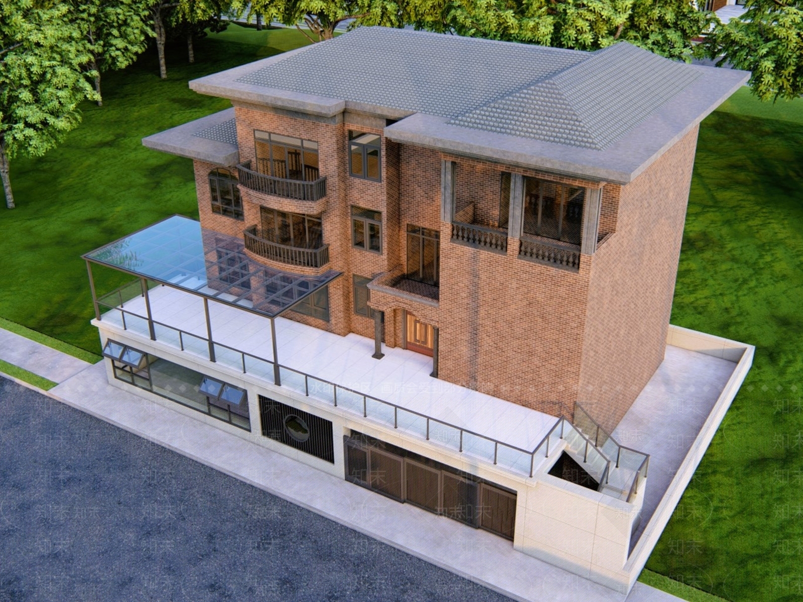 工业中古独栋别墅SU模型下载【ID:1197019767】