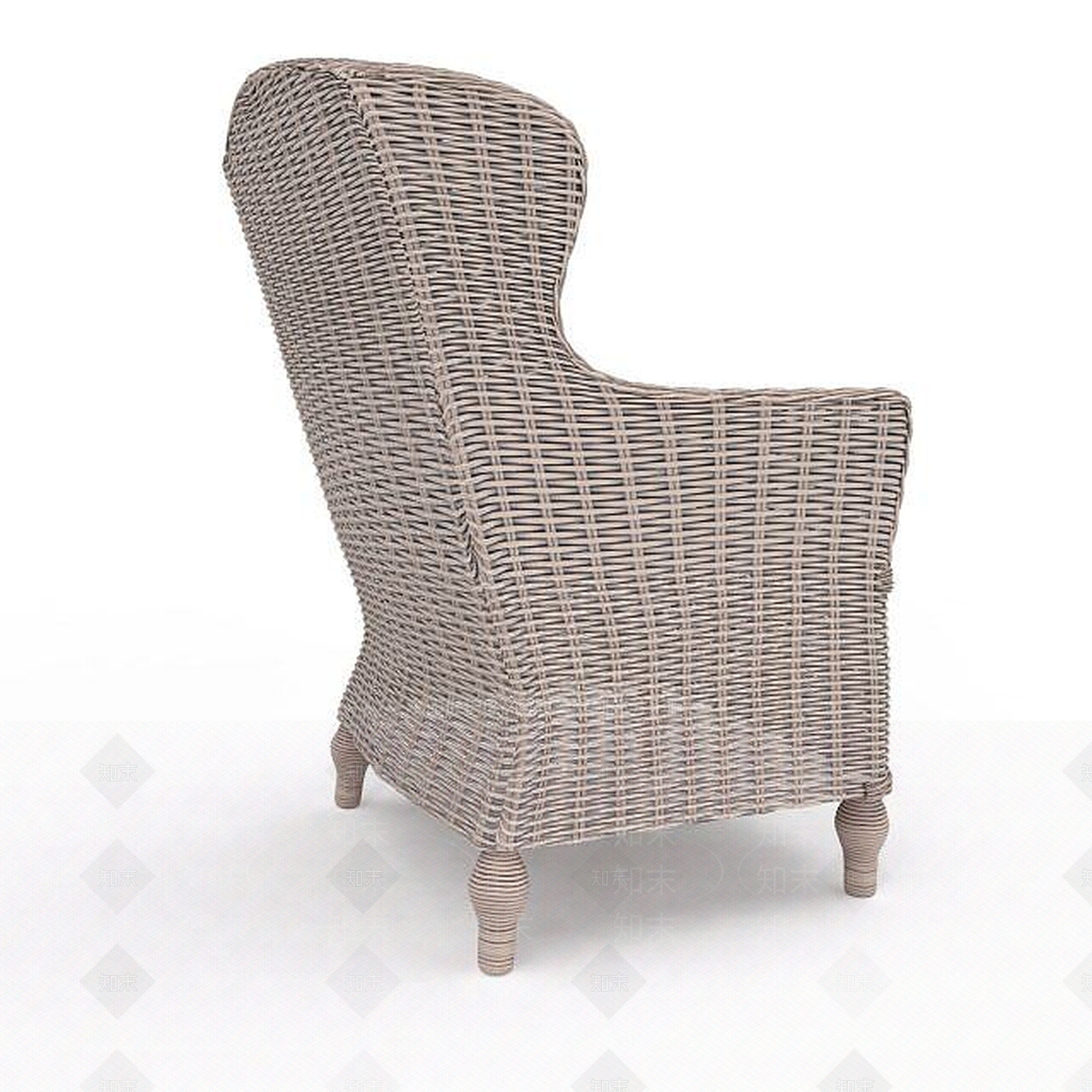 现代单人竹椅3D模型下载【ID:1197023543】