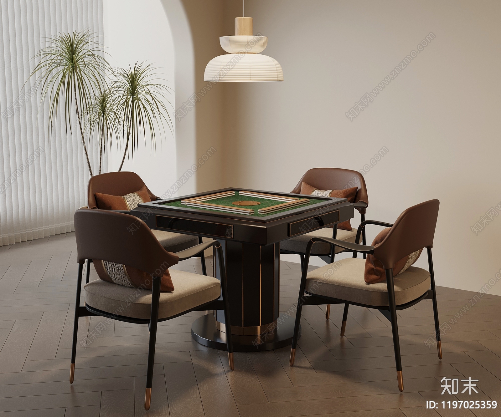 麻将桌3D模型下载【ID:1197025359】