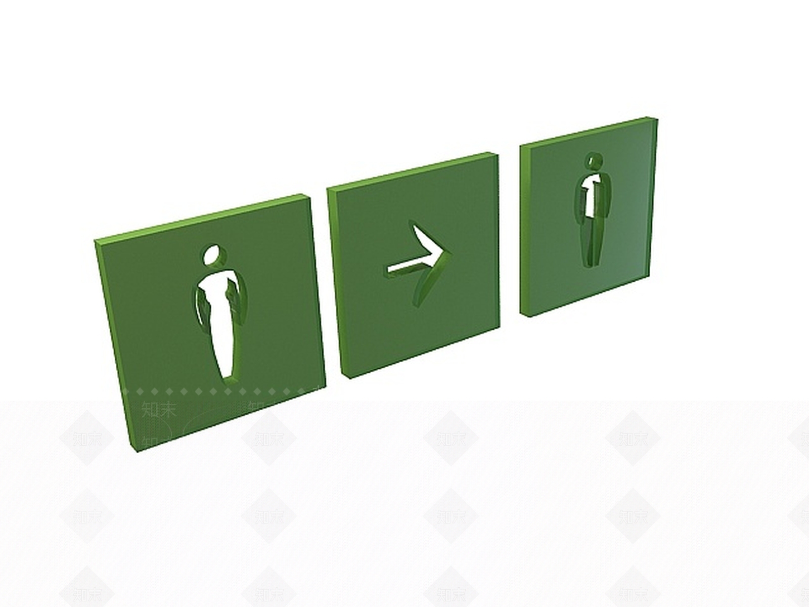 现代标示牌3D模型下载【ID:1197027389】