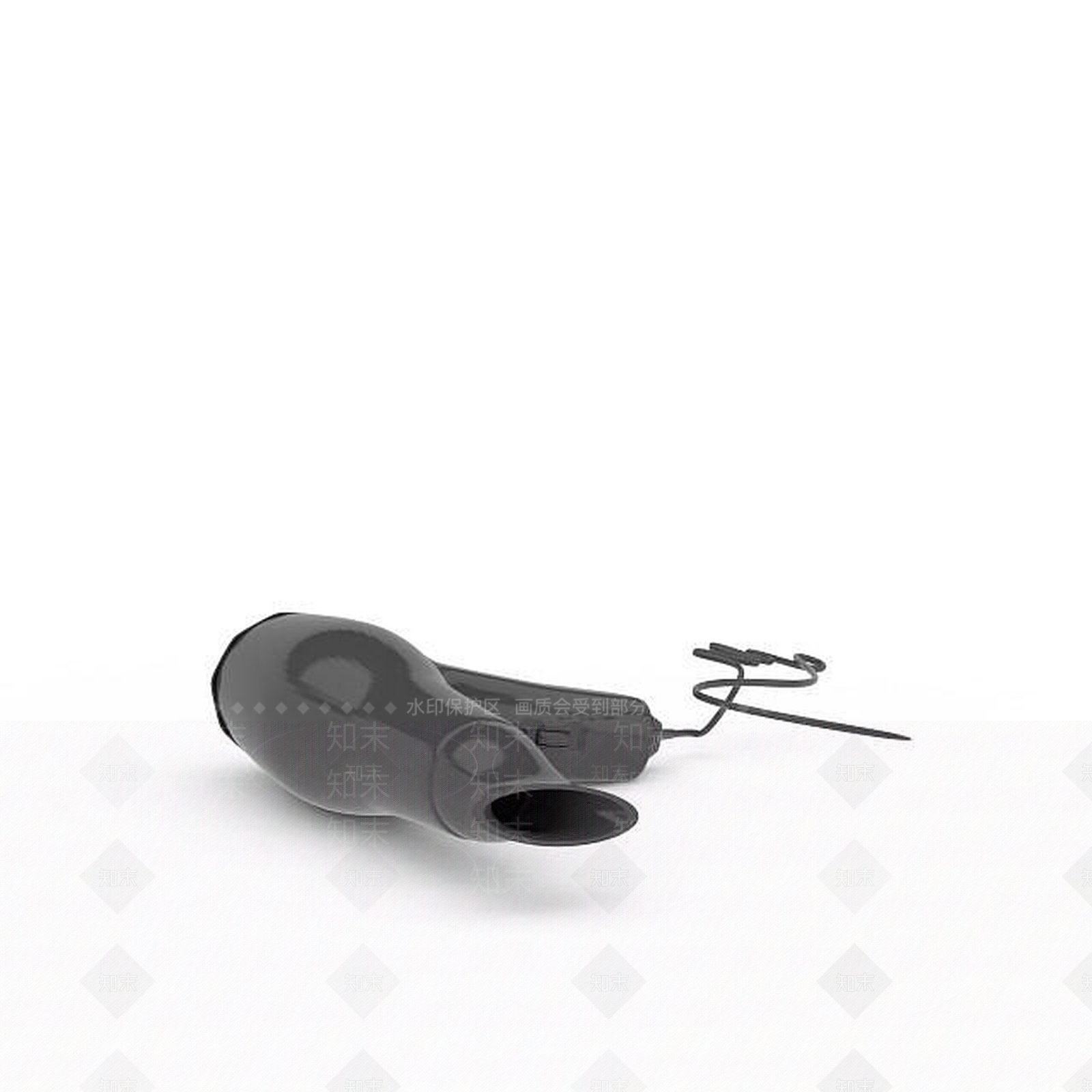 现代吹风机3D模型渲染效果图