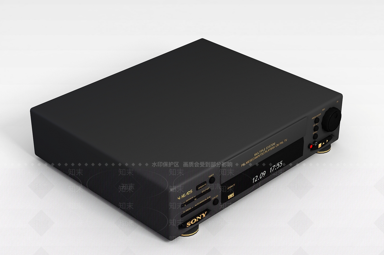 现代索尼蓝光dvd机3D模型下载【ID:1197028660】