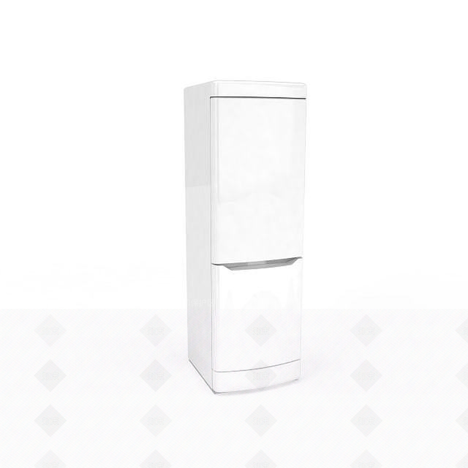 现代立式节能冰箱3D模型下载【ID:1197028616】