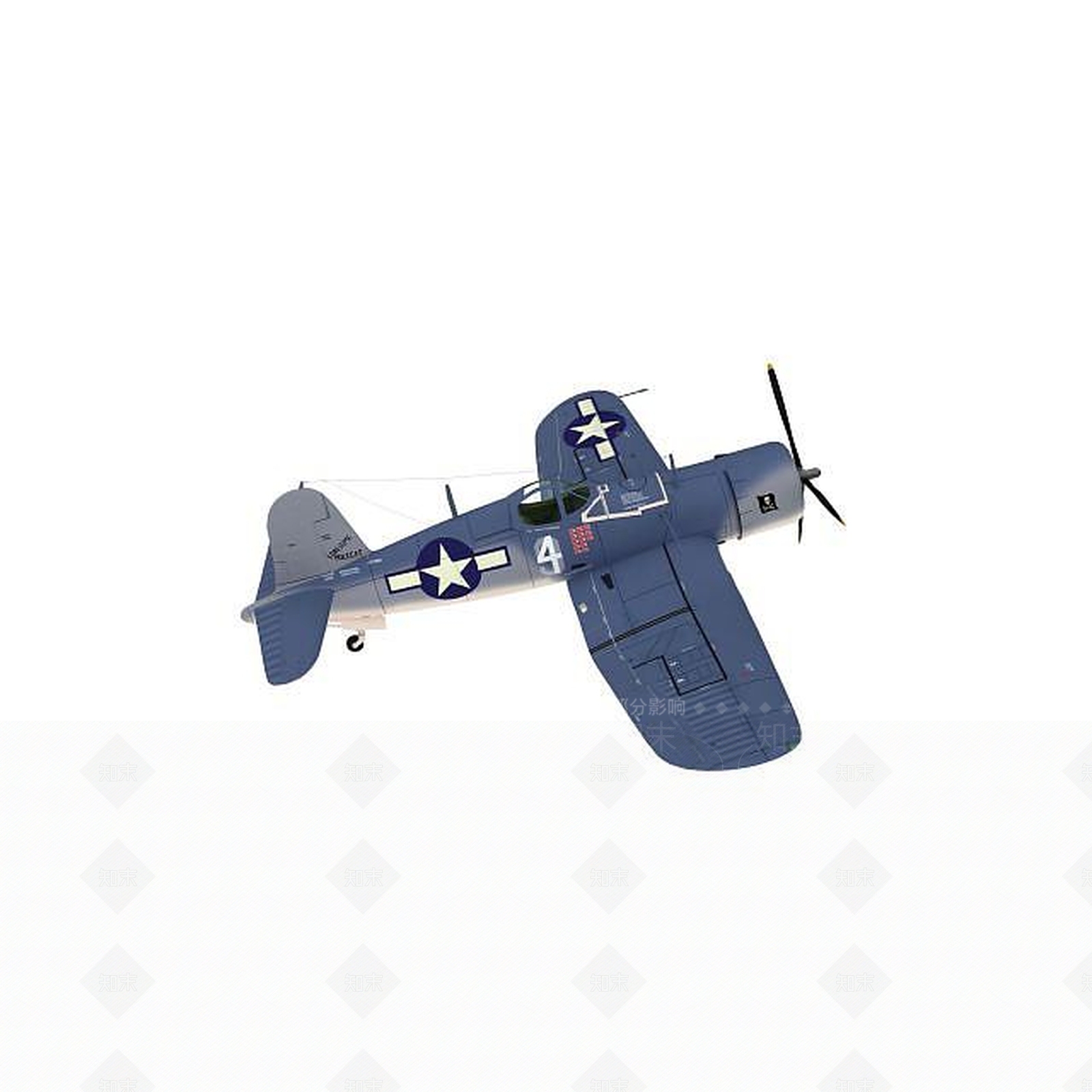 现代二战单翼飞机3D模型下载【ID:1197029737】