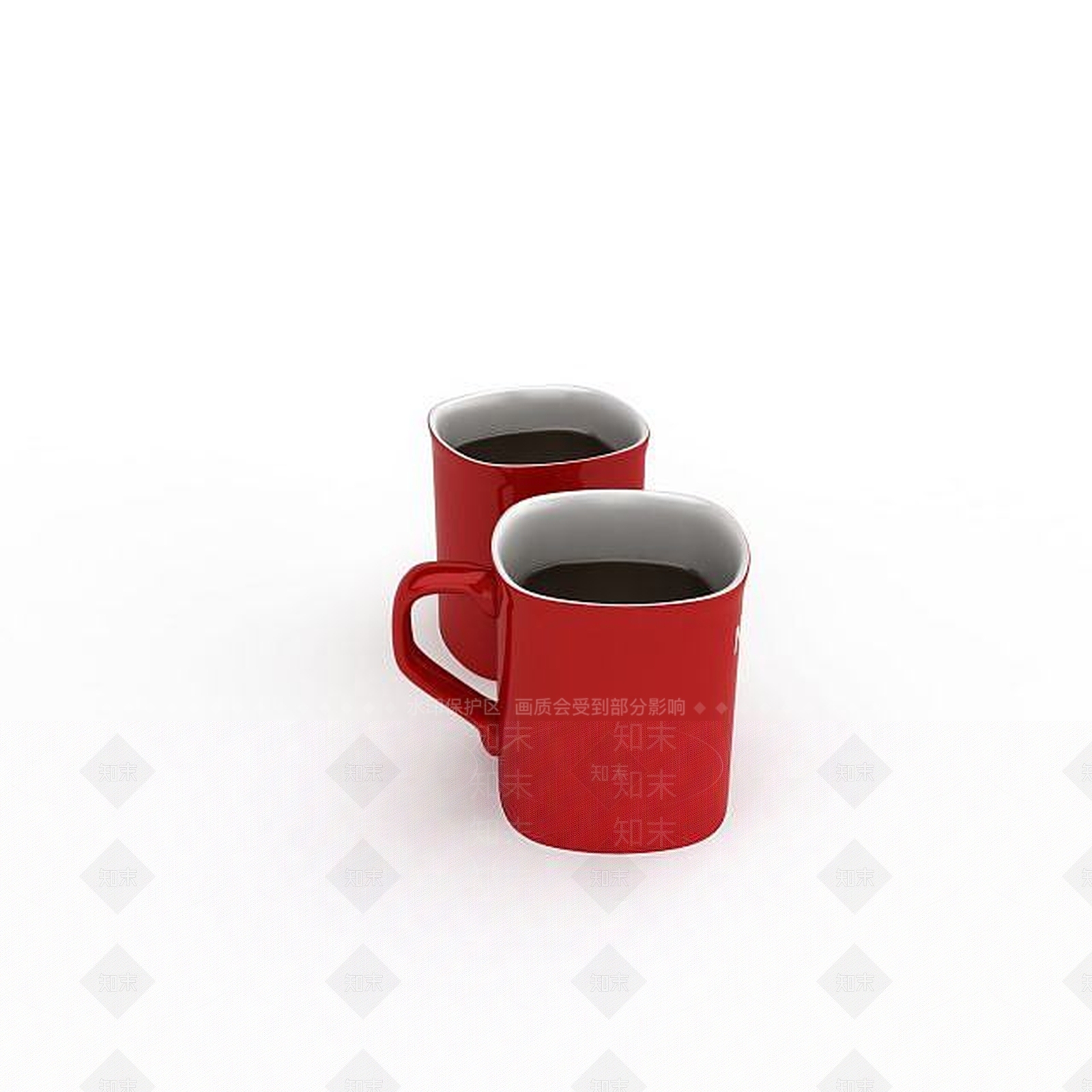 现代咖啡杯子3D模型下载【ID:1197030135】