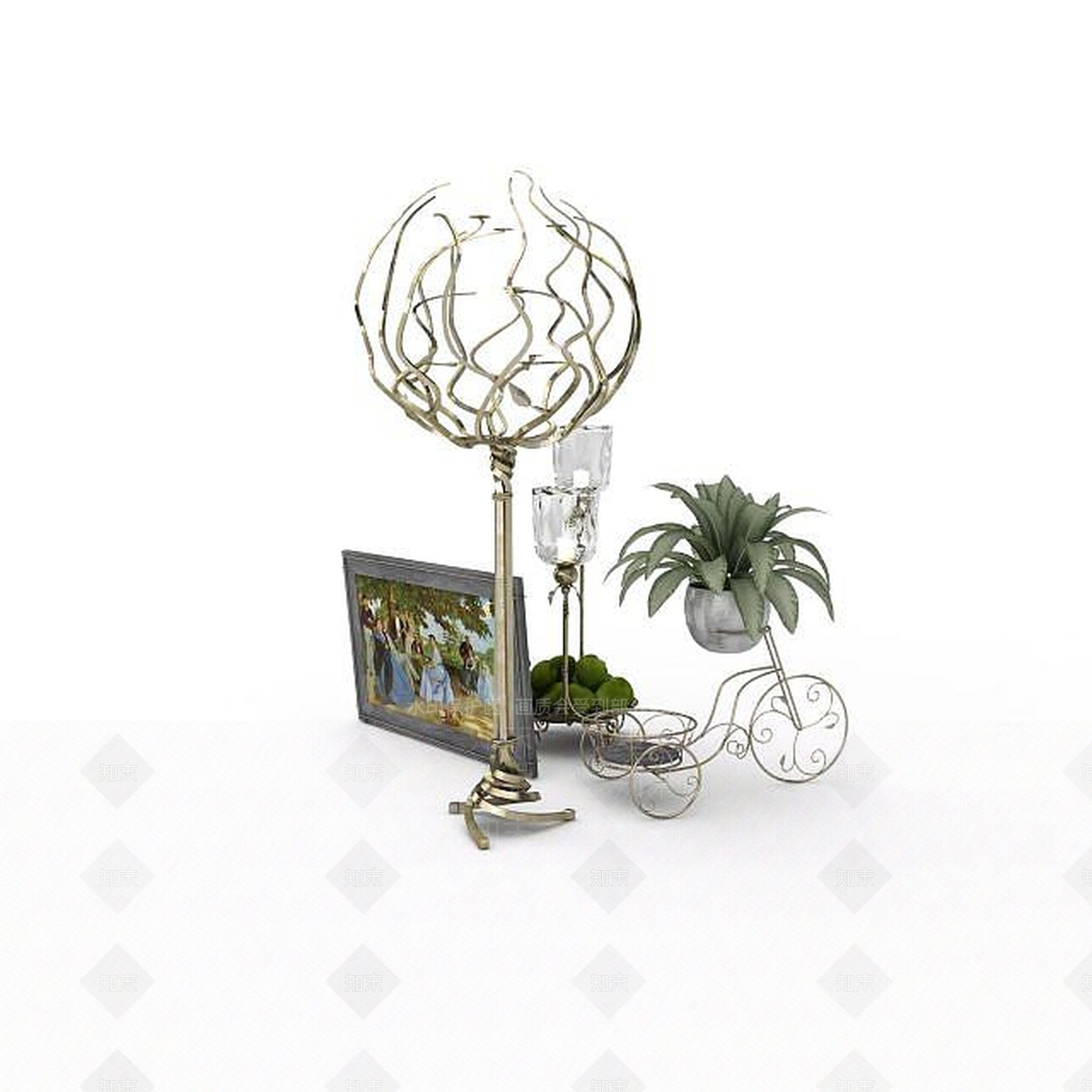 现代装饰品3D模型下载【ID:1197031389】