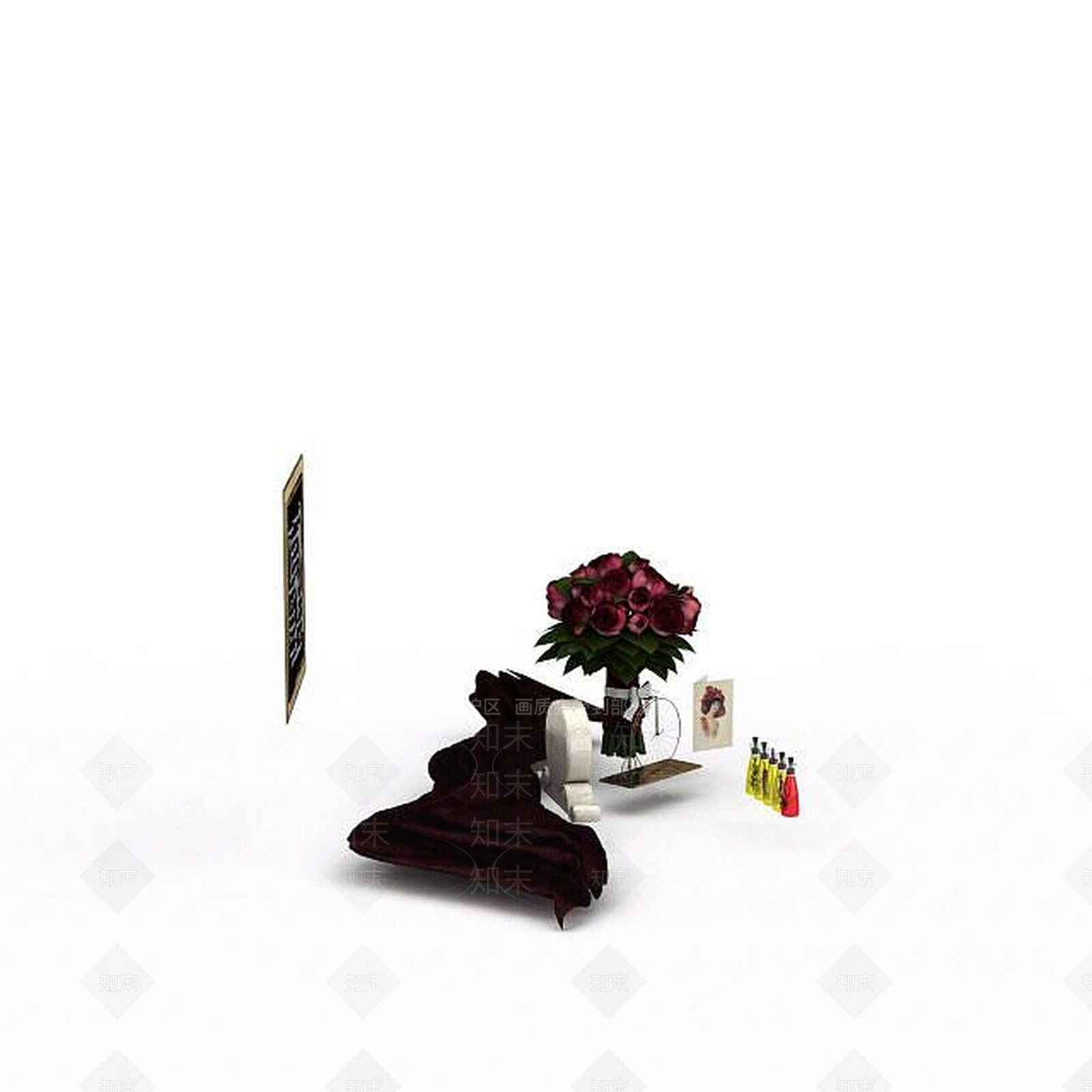 现代客厅装饰品3D模型下载【ID:1197031546】