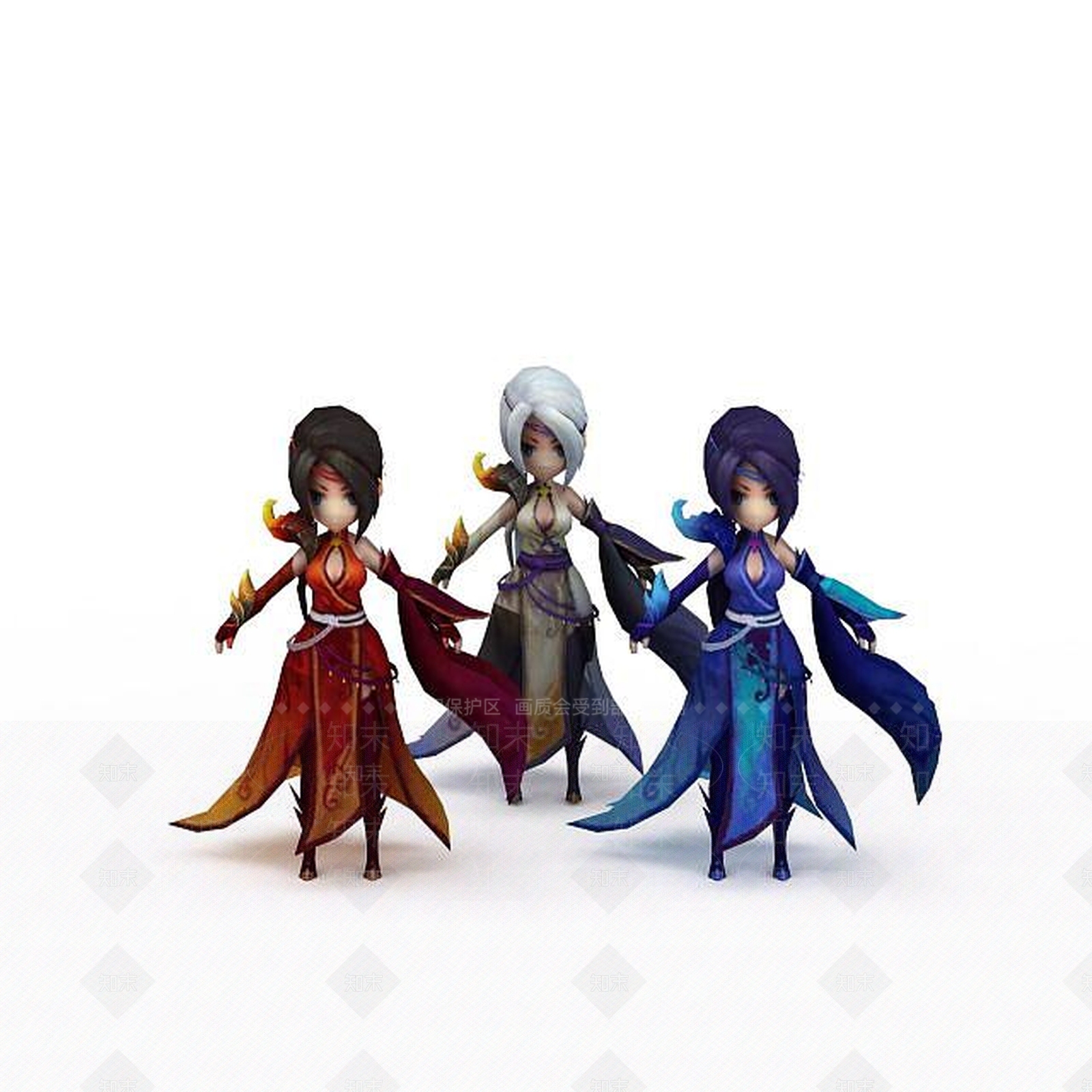 现代游戏女角色3D模型下载【ID:1197031656】