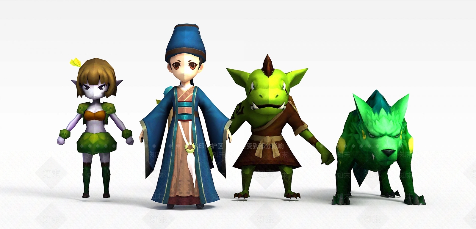 现代卡通游戏角色3D模型下载【ID:1197032118】