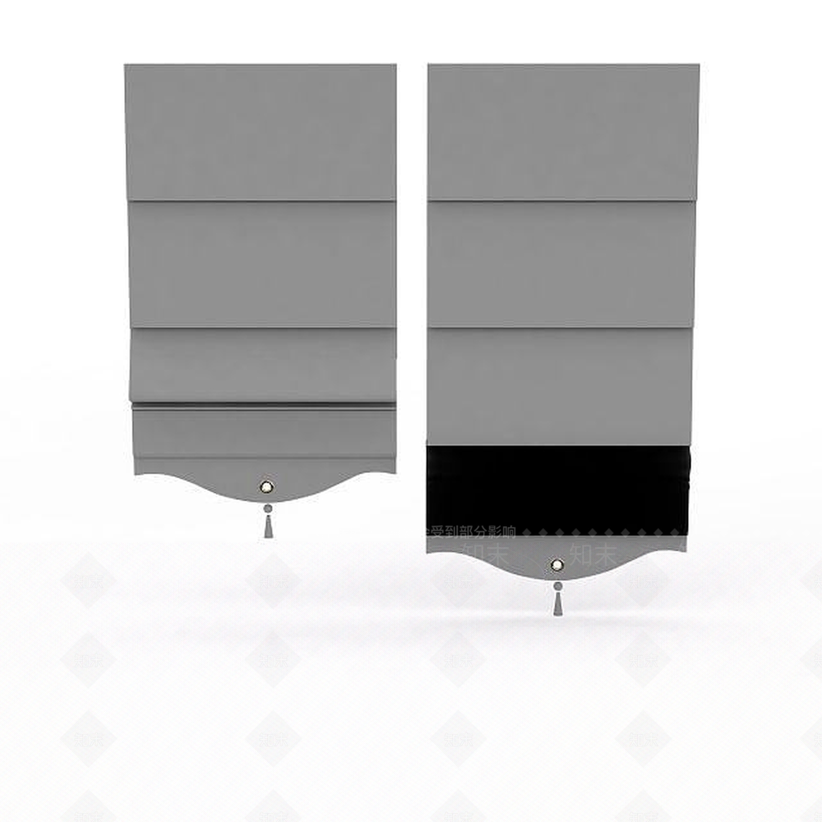 现代办公室窗帘3D模型下载【ID:1197034918】