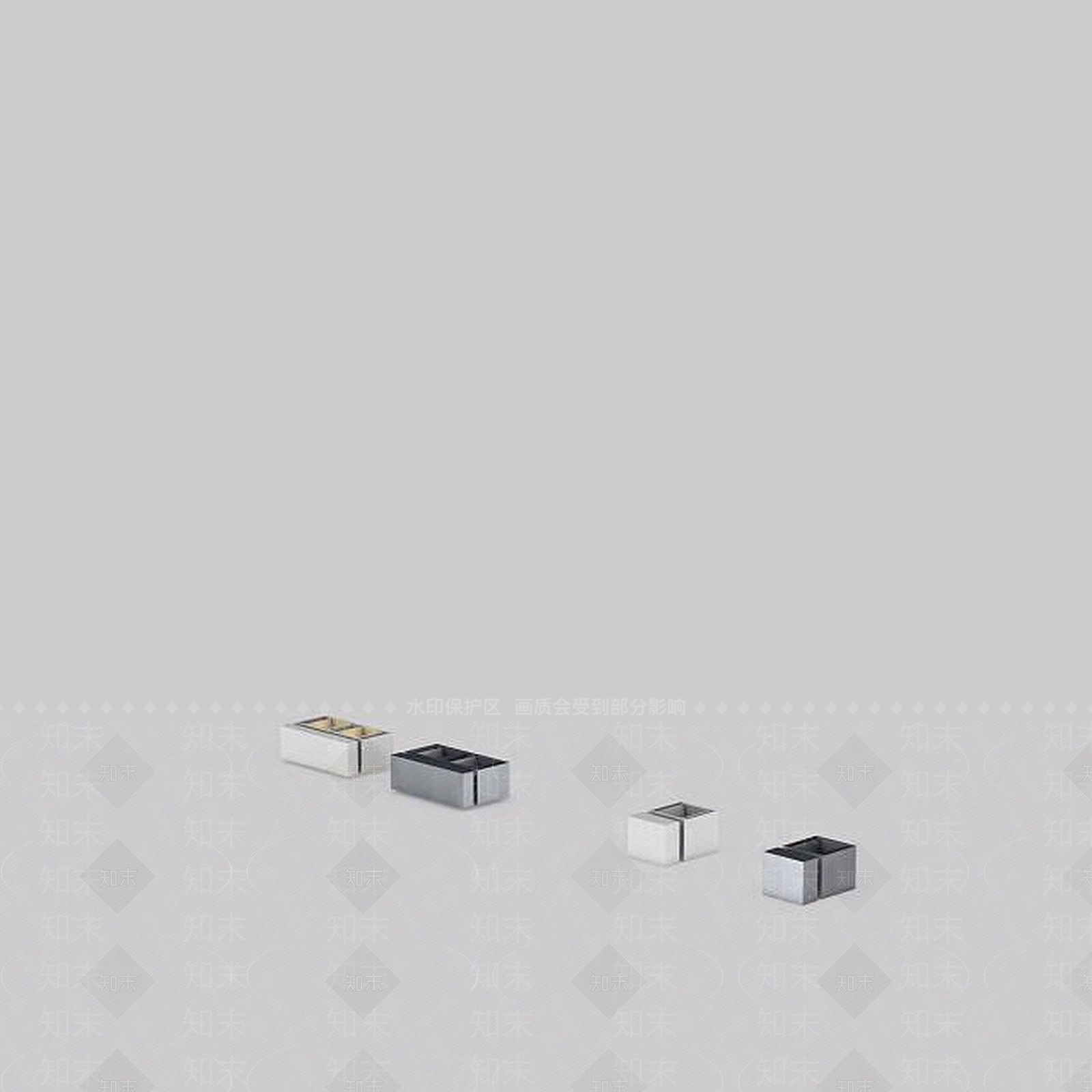 现代方形壁灯3D模型下载【ID:1197035860】