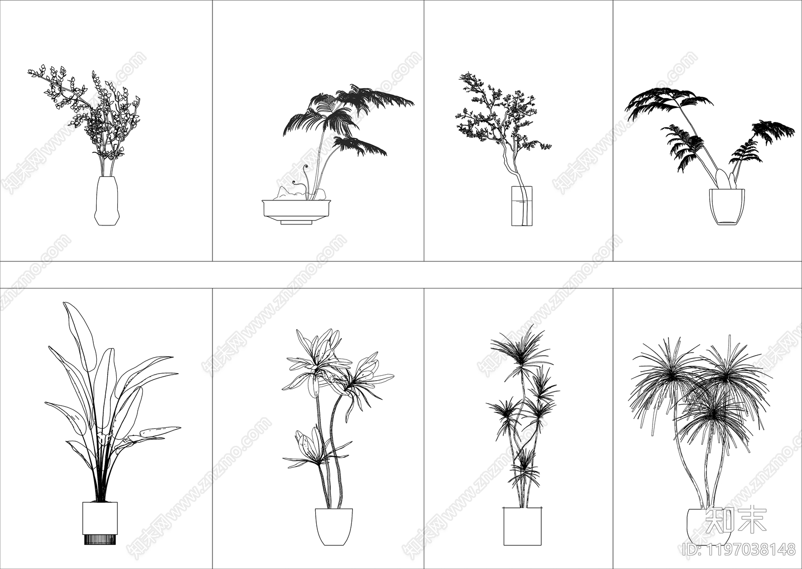 现代绿植施工图下载【ID:1197038148】