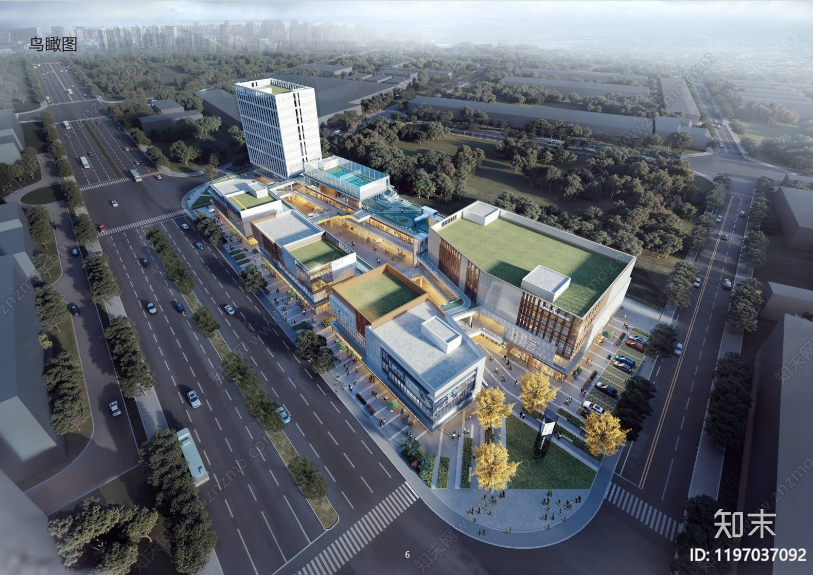 现代新中式商业街区建筑下载【ID:1197037092】