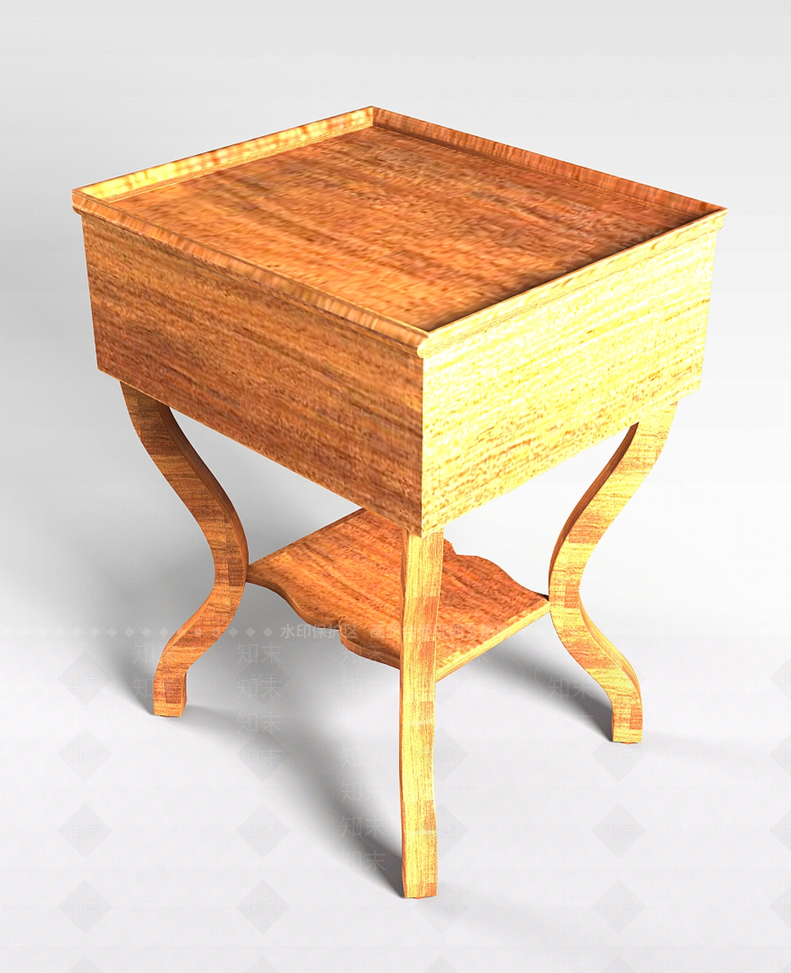 现代木质桌几3D模型下载【ID:1197037394】