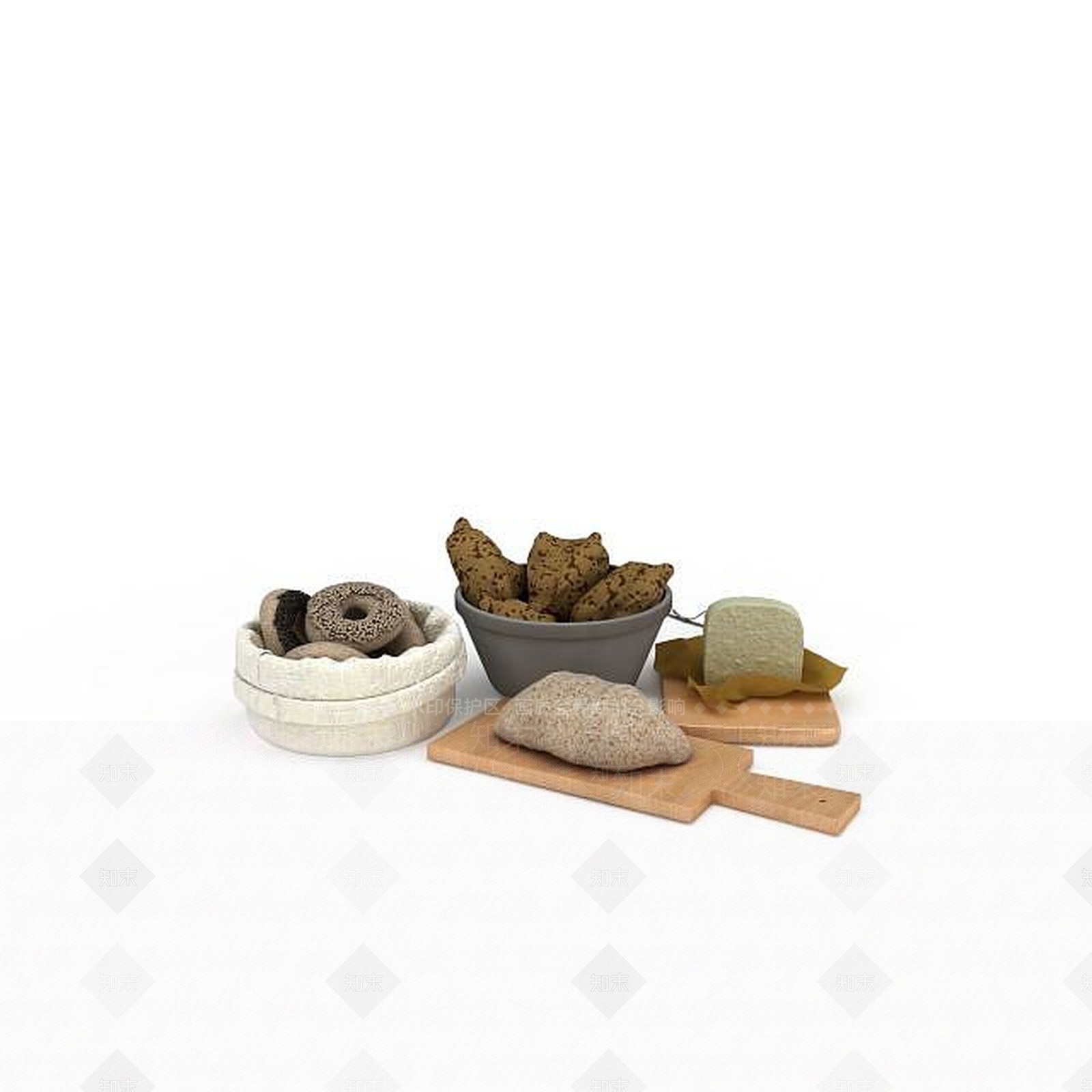 现代杂粮3D模型下载【ID:1197037728】