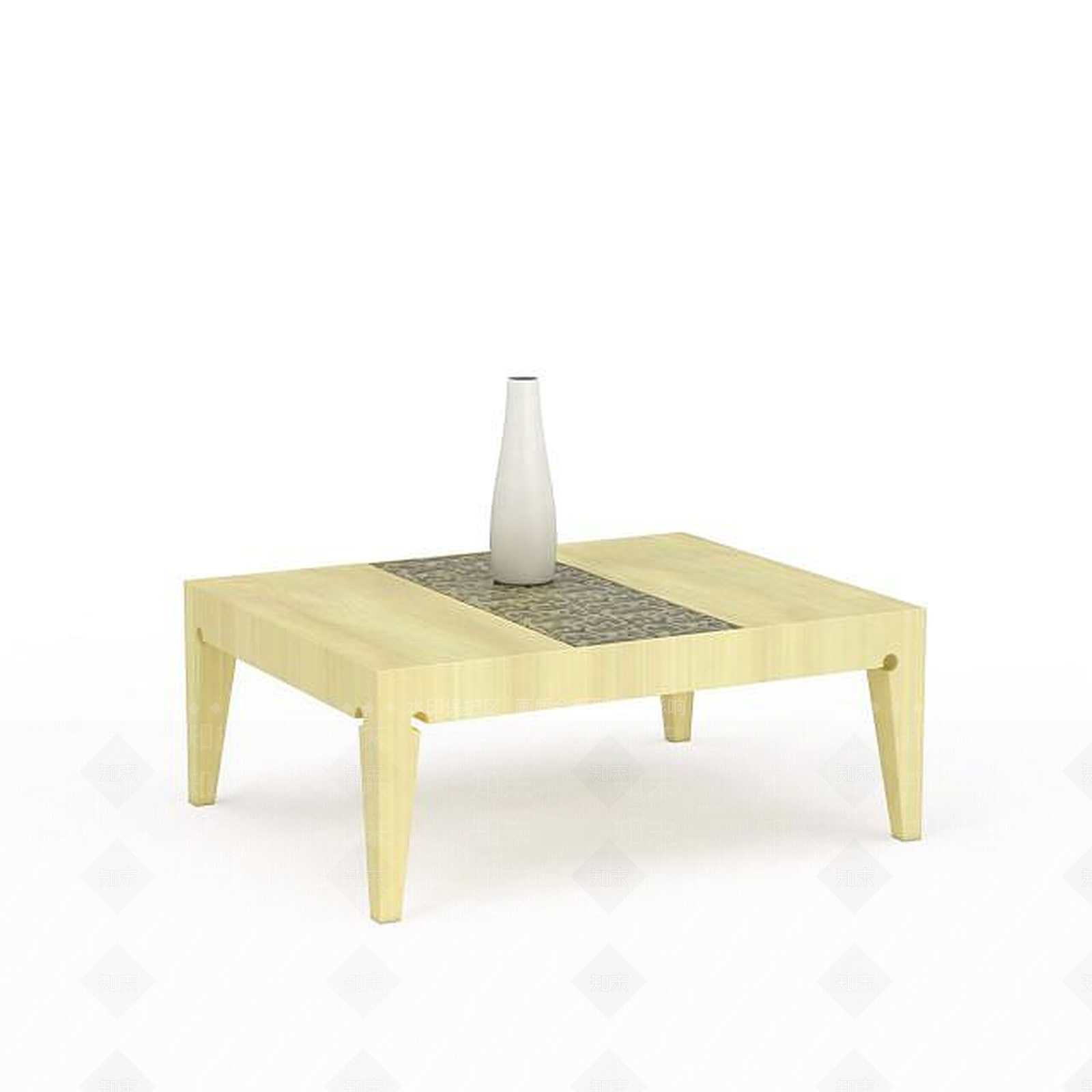 现代客厅方桌3D模型下载【ID:1197039953】