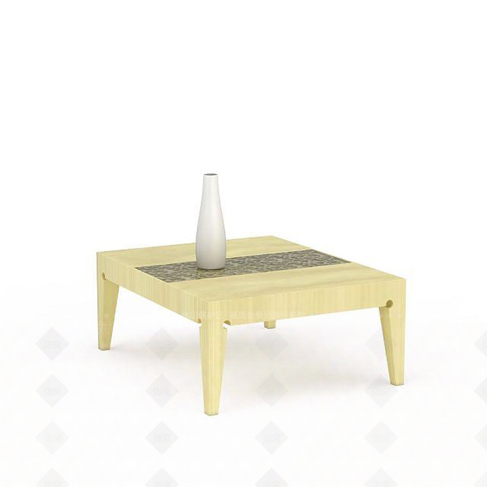 现代客厅方桌3D模型下载【ID:1197039953】