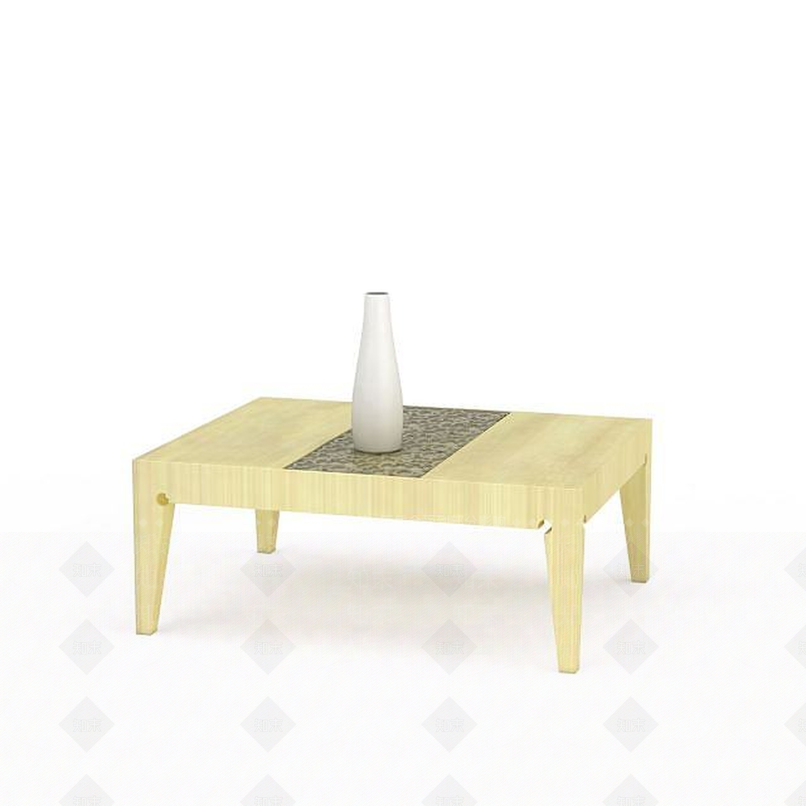 现代客厅方桌3D模型下载【ID:1197039953】