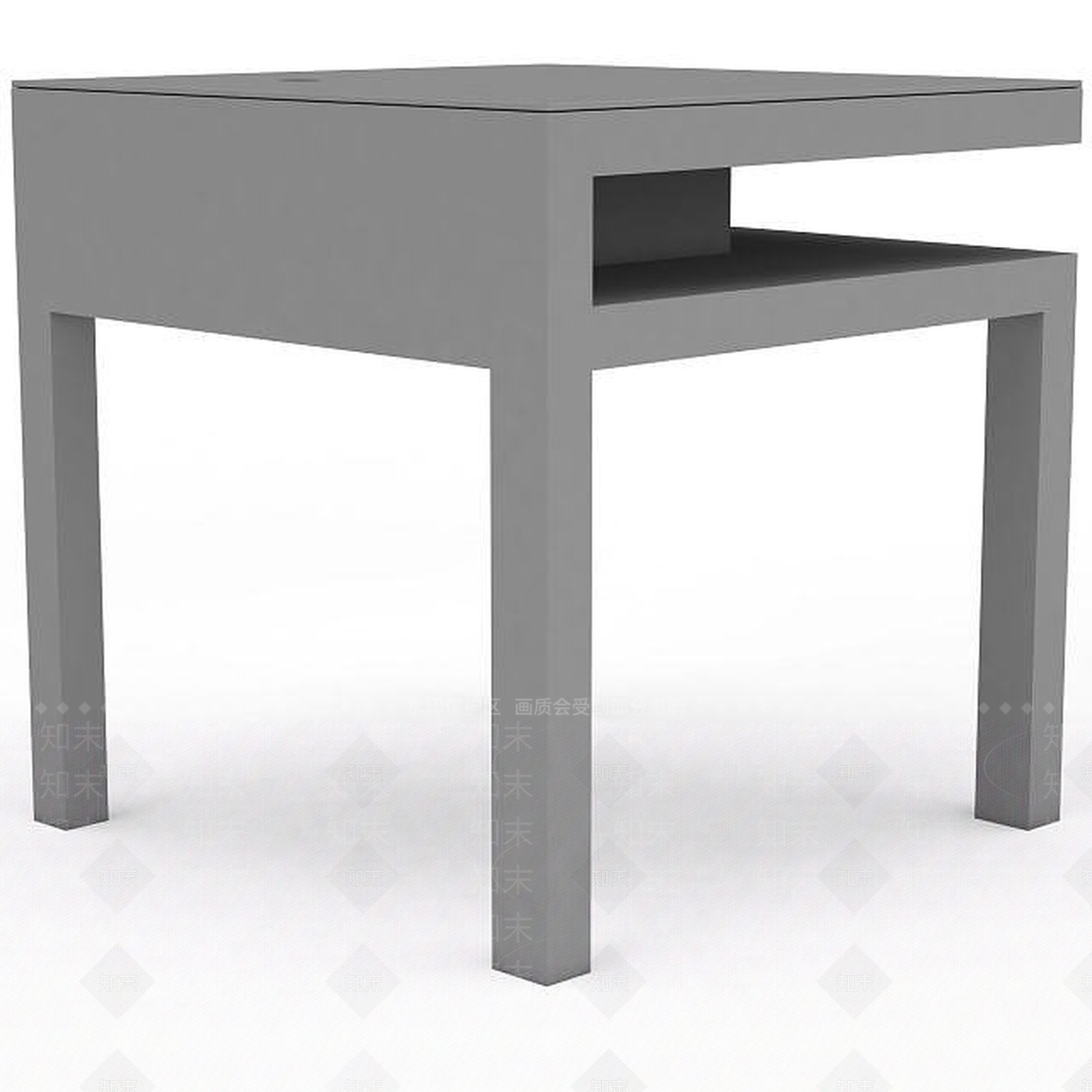 现代木质桌子3D模型下载【ID:1197040216】