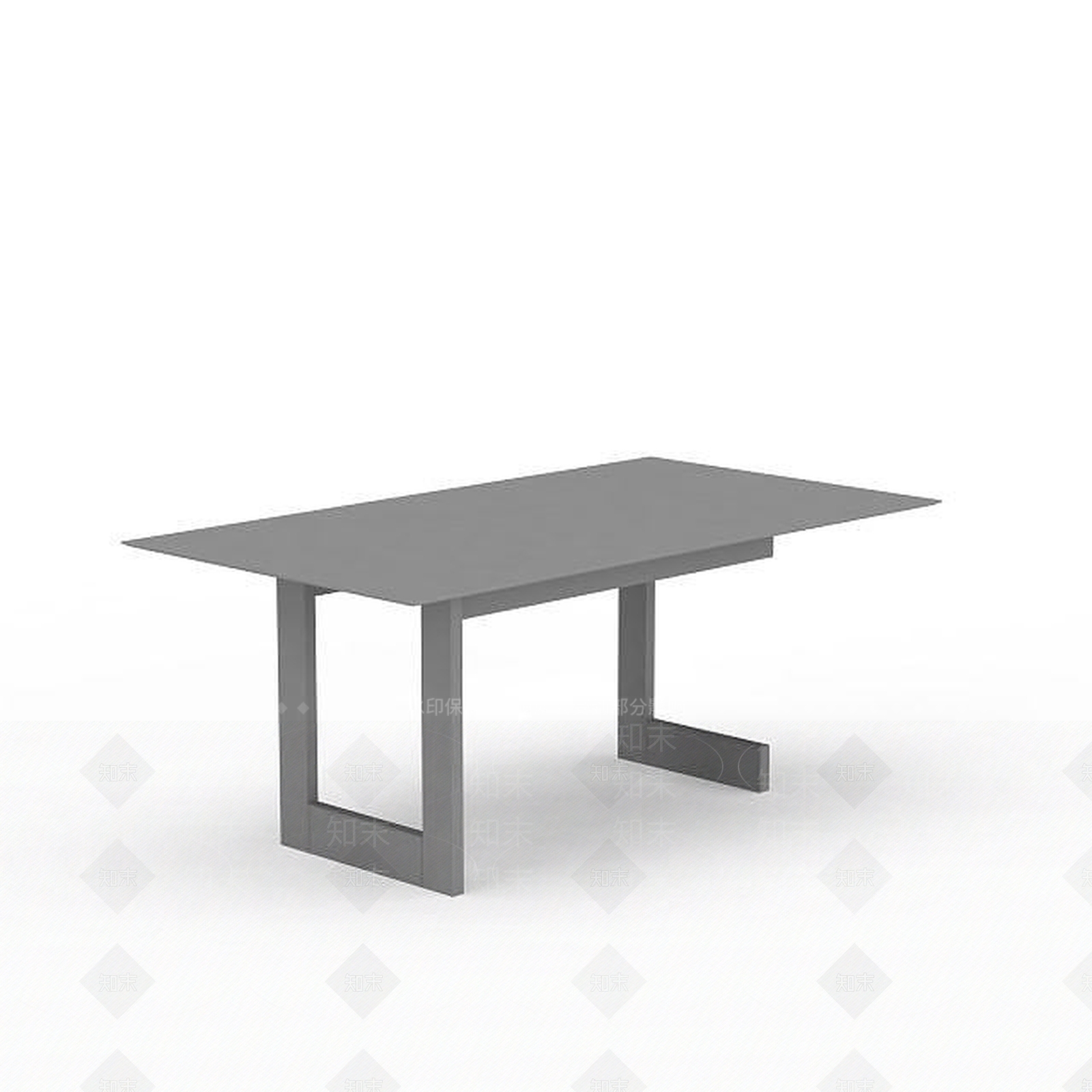现代长方形桌子3D模型下载【ID:1197040716】