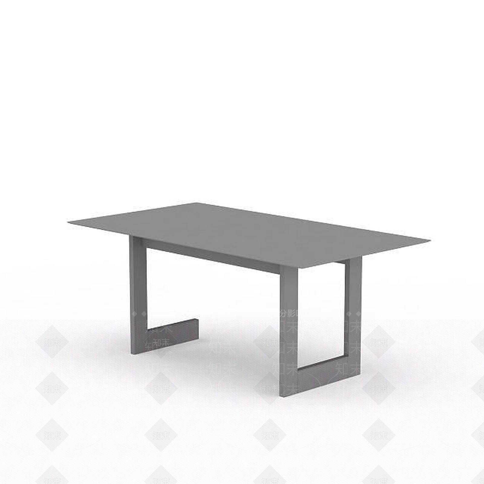 现代长方形桌子3D模型下载【ID:1197040716】