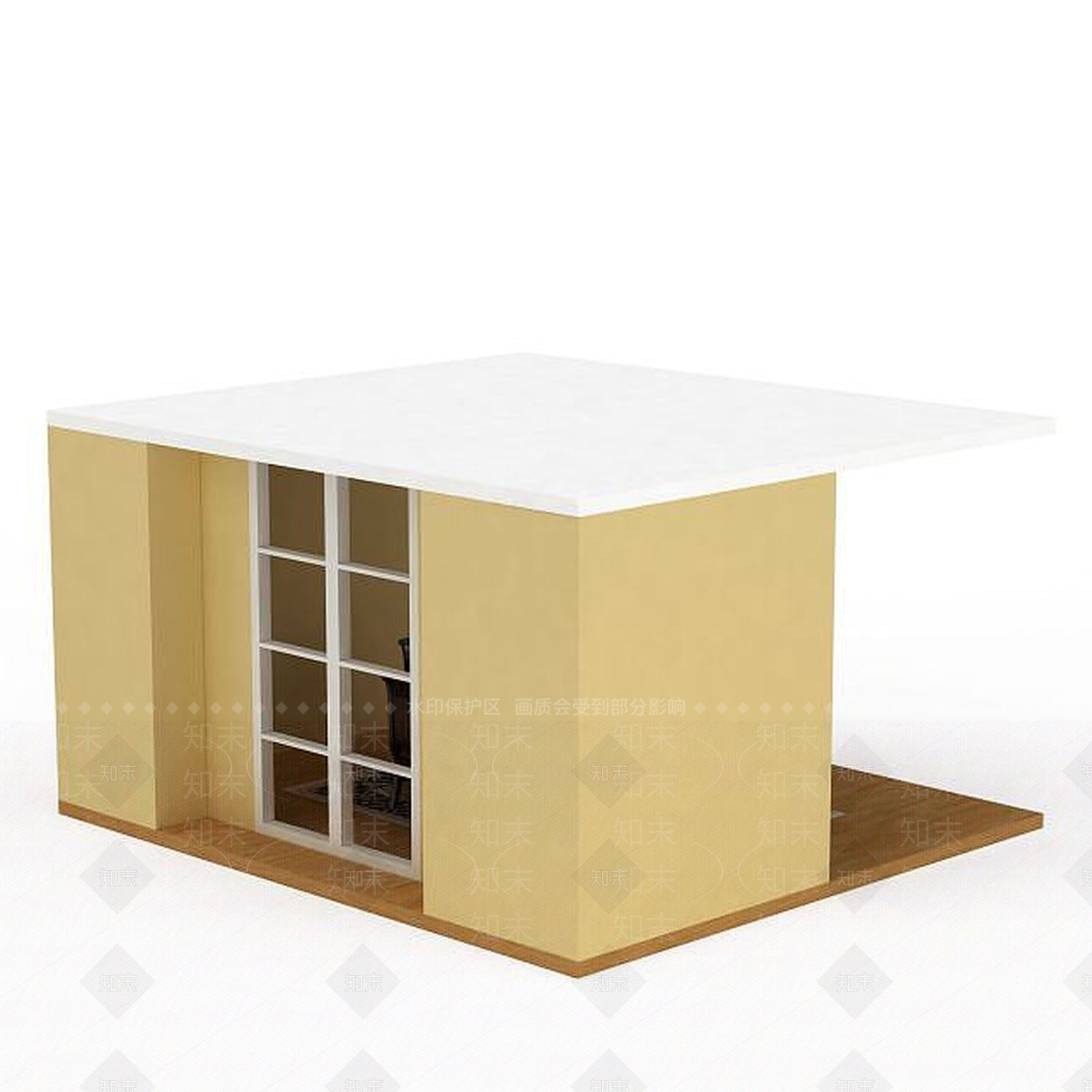 现代客厅桌椅组合3D模型下载【ID:1197042951】