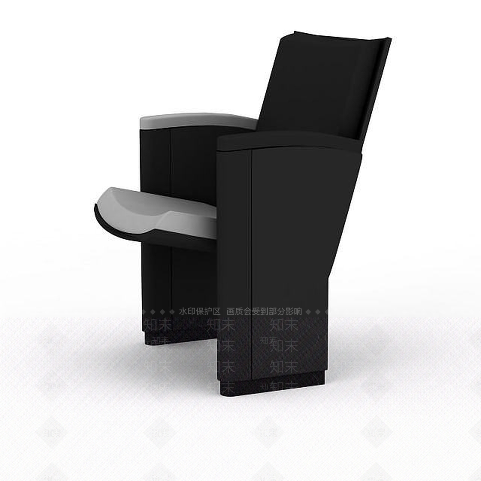 现代黑色椅子3D模型下载【ID:1197043023】