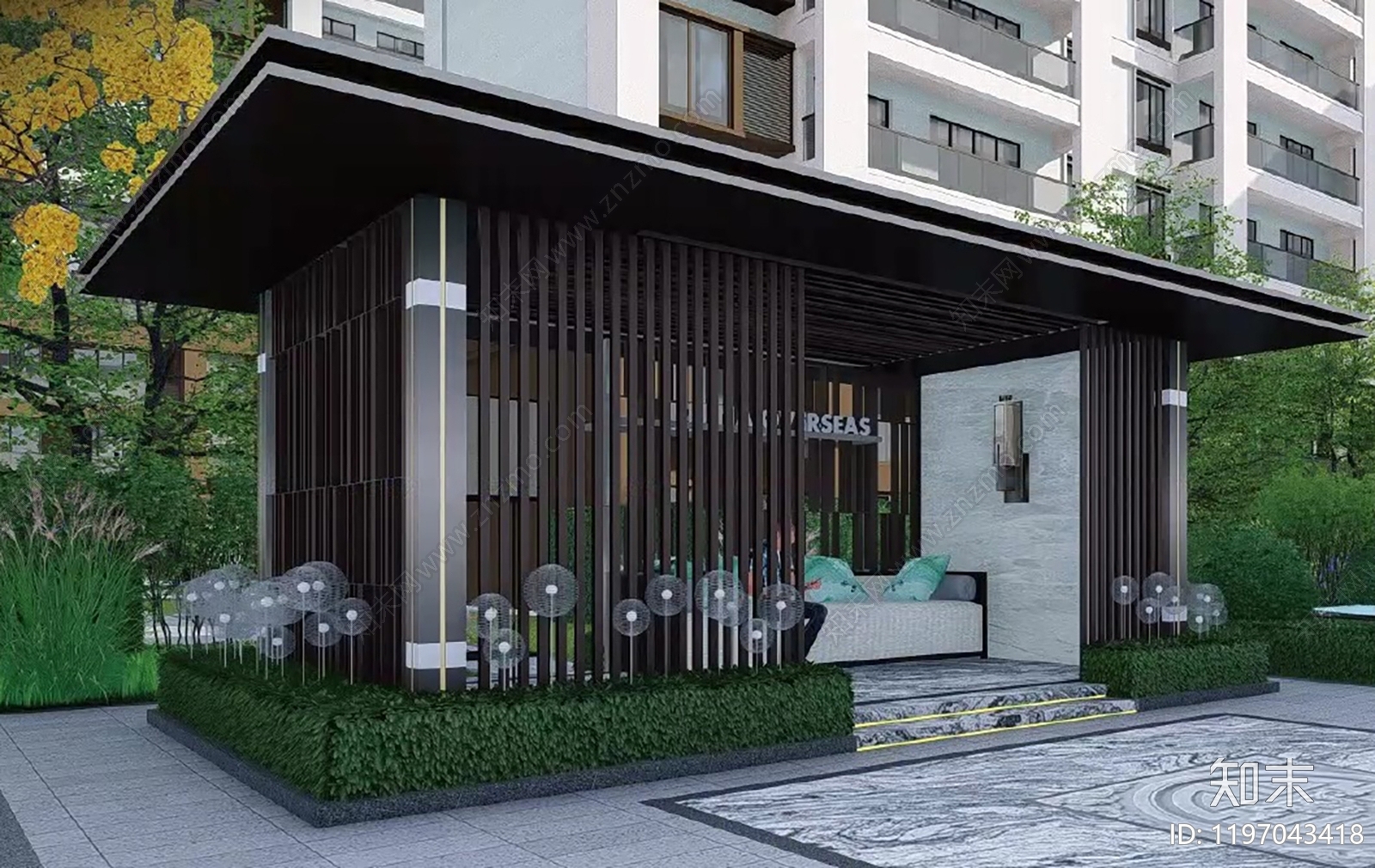 新中式中式亭子施工图下载【ID:1197043418】