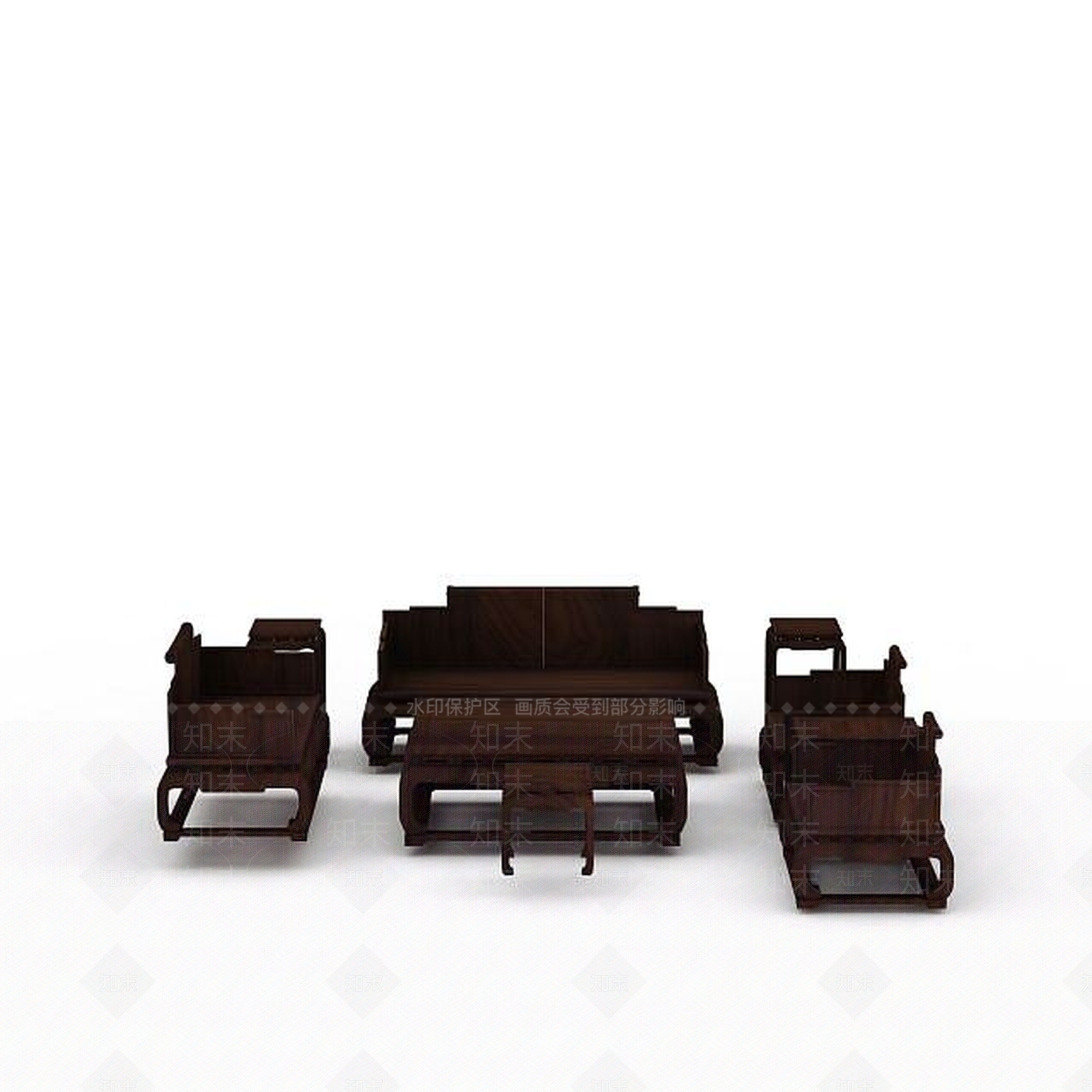现代实木家具3D模型下载【ID:1197043394】