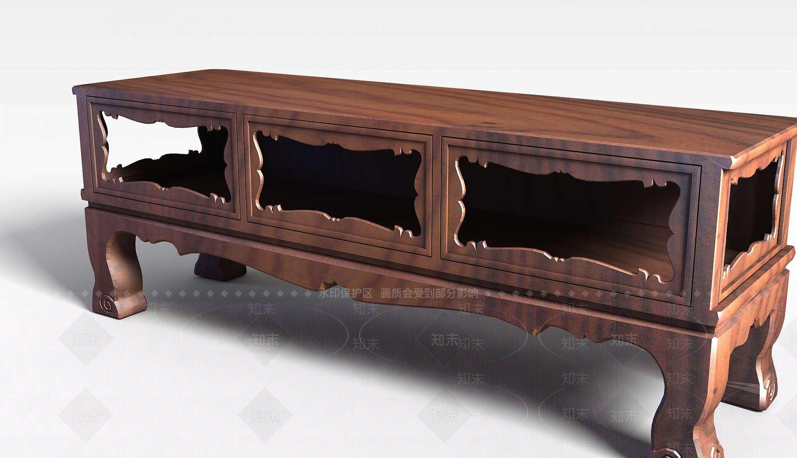 现代长方形桌子3D模型下载【ID:1197043687】