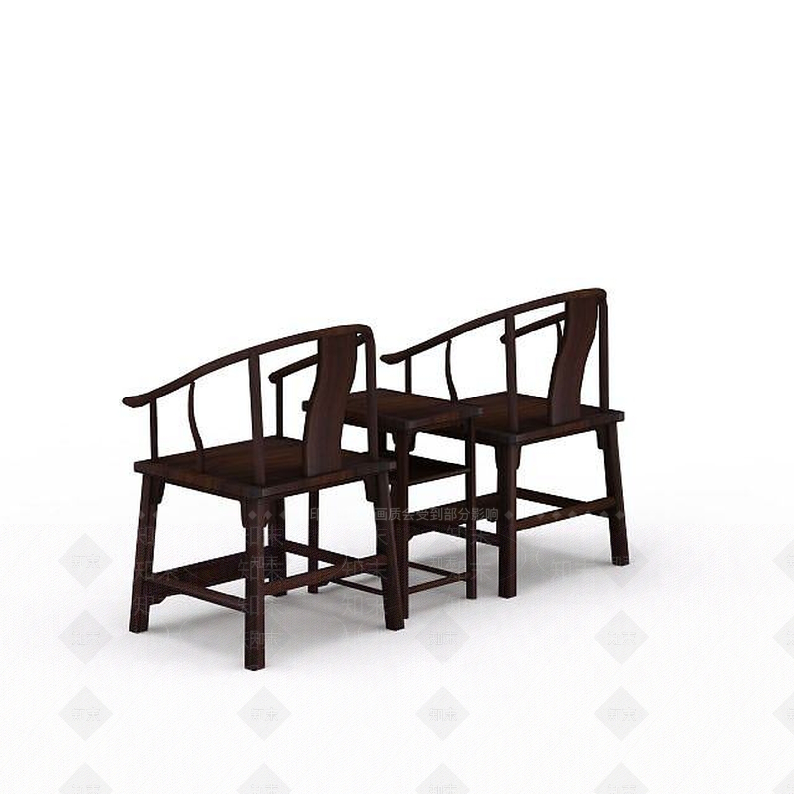 中式桌椅3D模型下载【ID:1197043799】