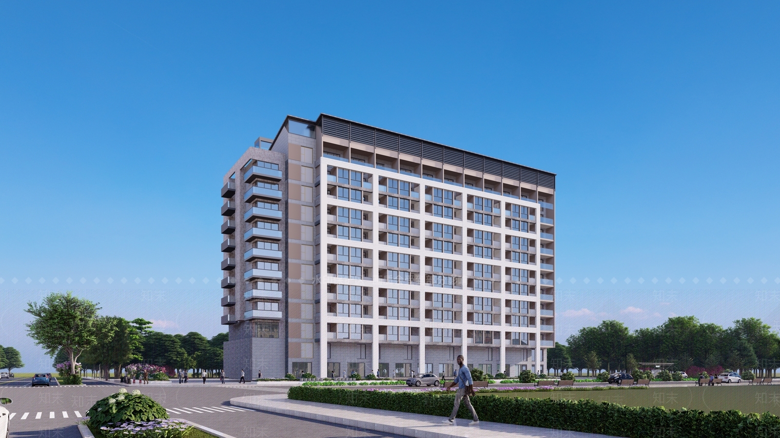 现代办公楼SU模型下载【ID:1197044851】