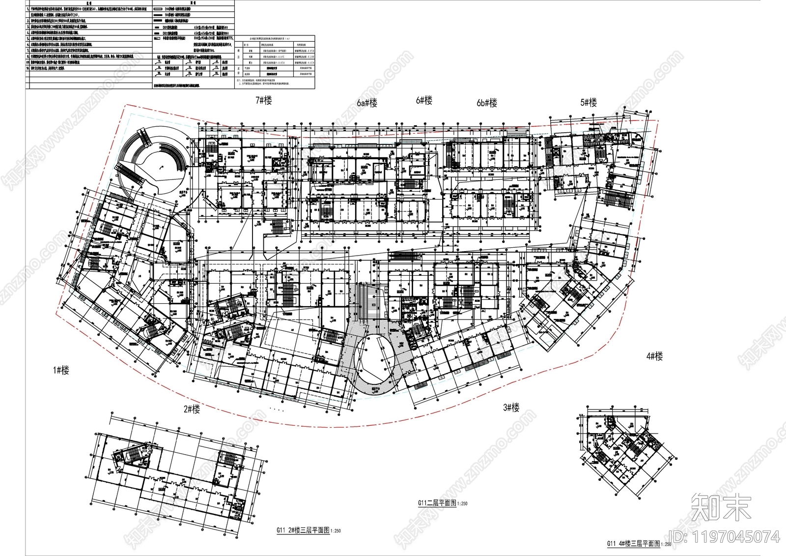 现代新中式商业街cad施工图下载【ID:1197045074】