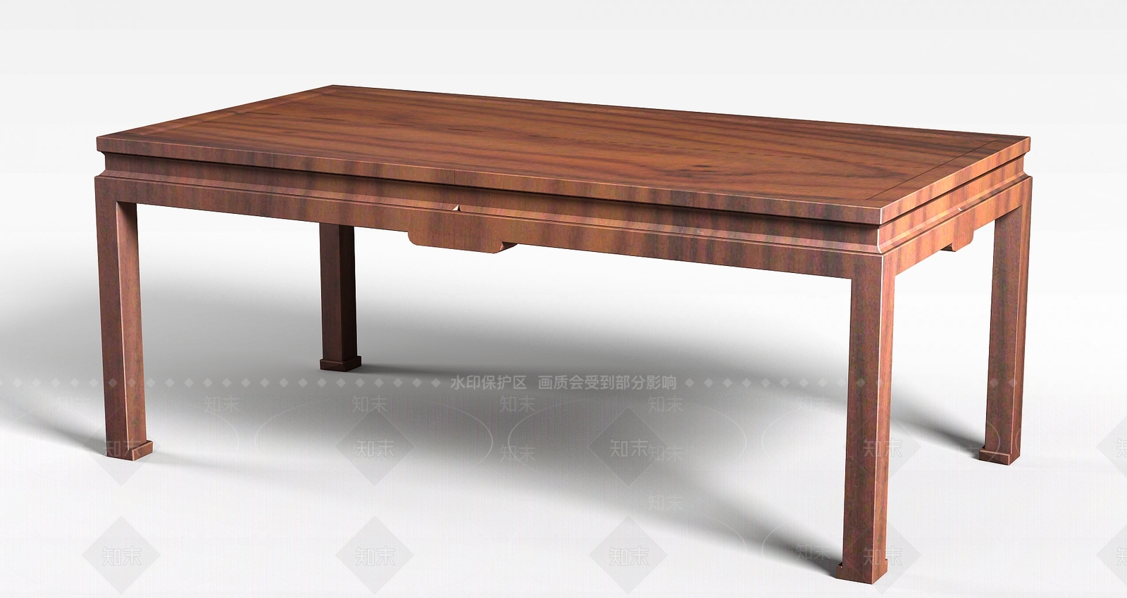 现代长方形桌子3D模型下载【ID:1197044750】