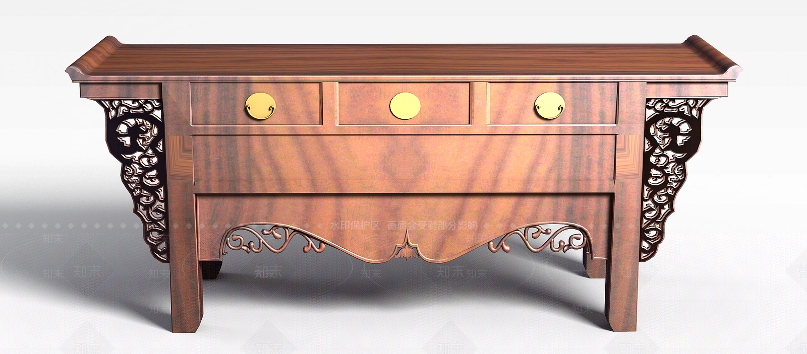 现代实木桌子3D模型下载【ID:1197045323】
