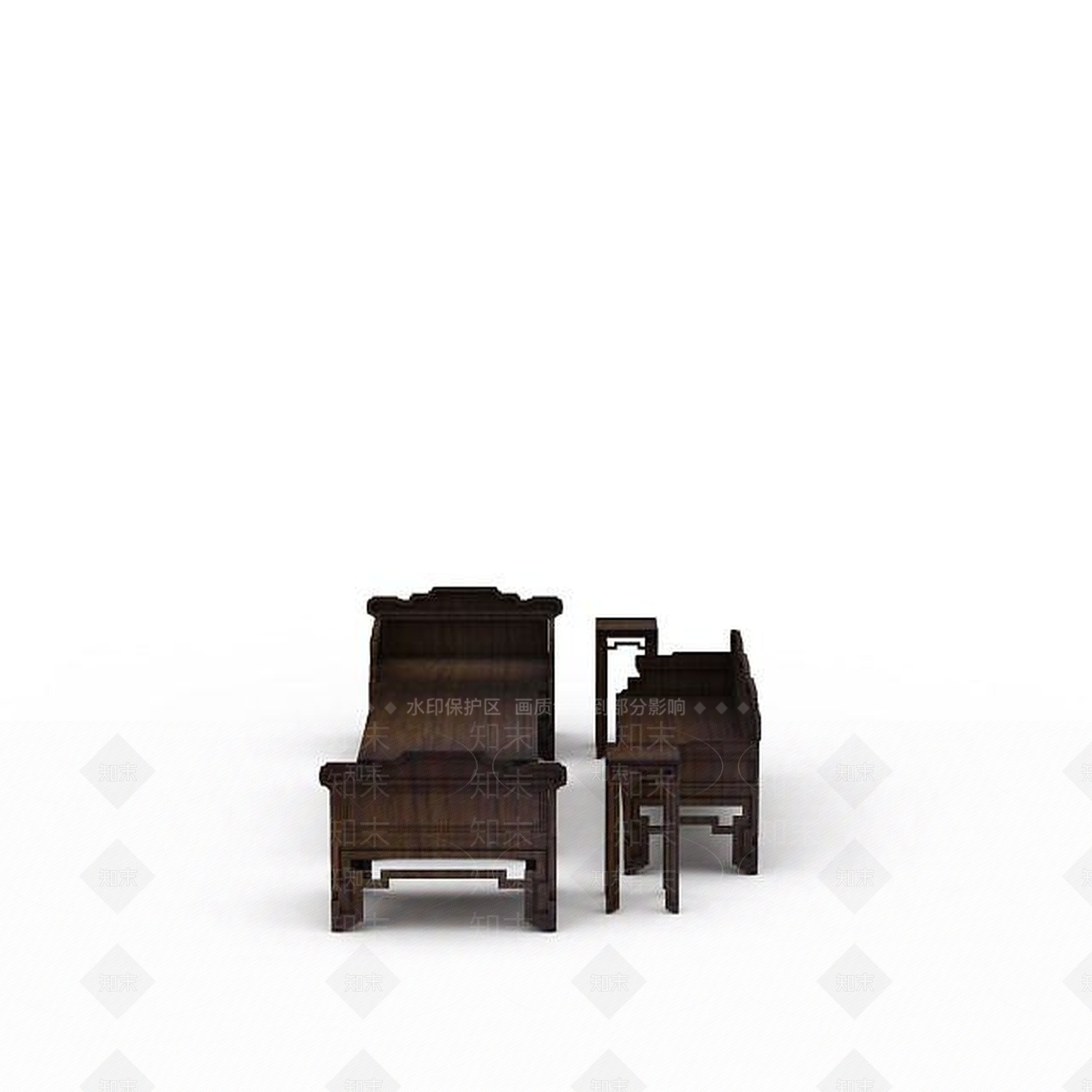现代古典桌椅3D模型下载【ID:1197045452】