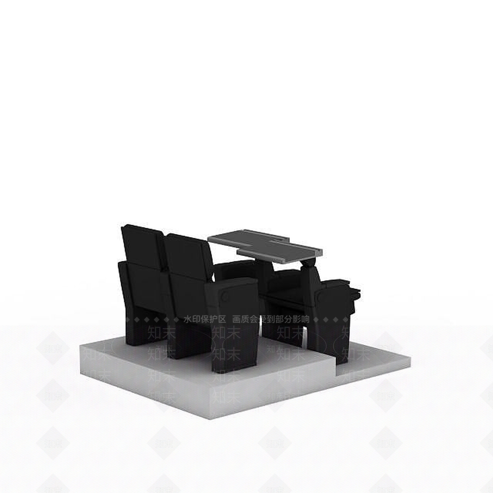 现代报告厅座椅3D模型下载【ID:1197046686】