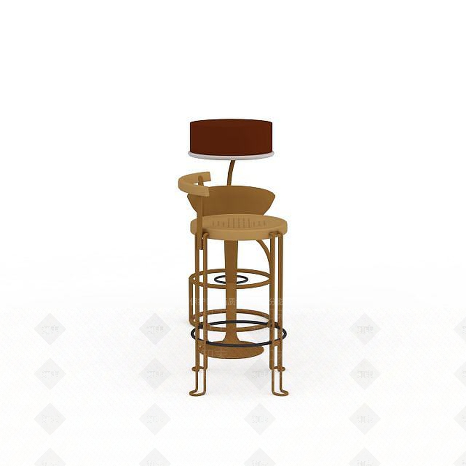 现代时尚吧椅3D模型下载【ID:1197047222】