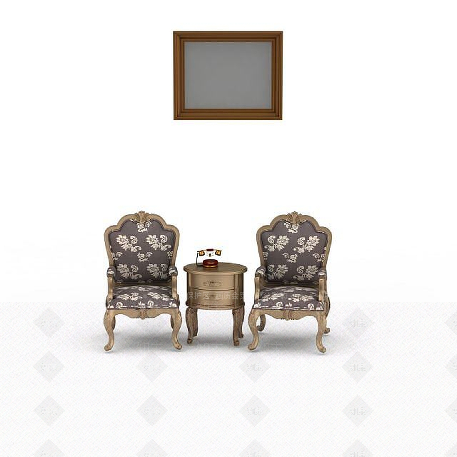 现代客厅桌椅3D模型下载【ID:1197047525】