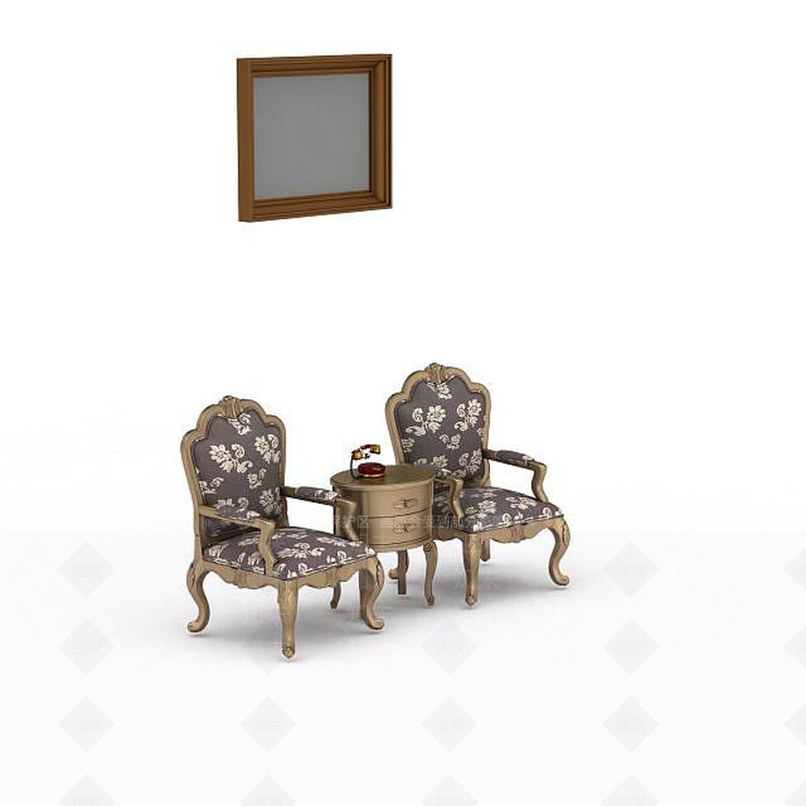 现代客厅桌椅3D模型下载【ID:1197047525】