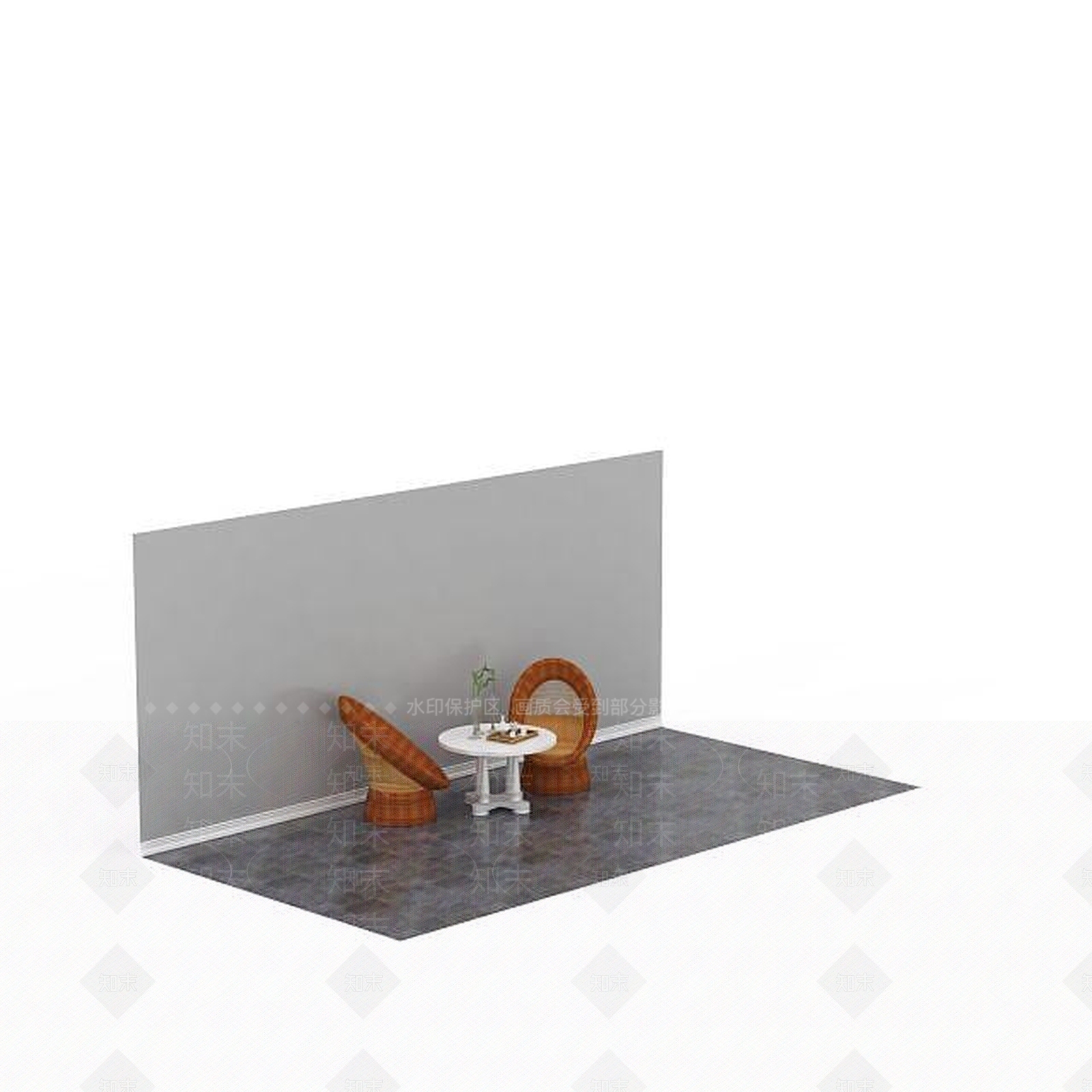 现代休闲藤椅3D模型下载【ID:1197047909】