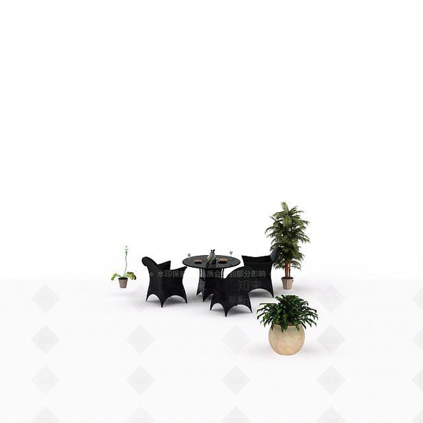 现代休闲桌椅3D模型下载【ID:1197048100】