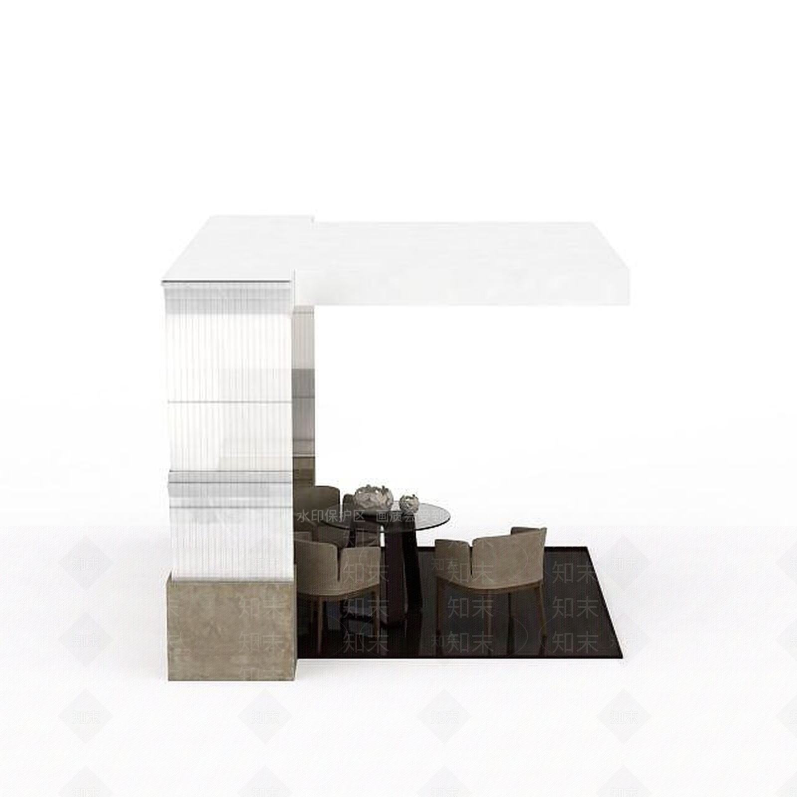 现代时尚桌椅3D模型下载【ID:1197048283】