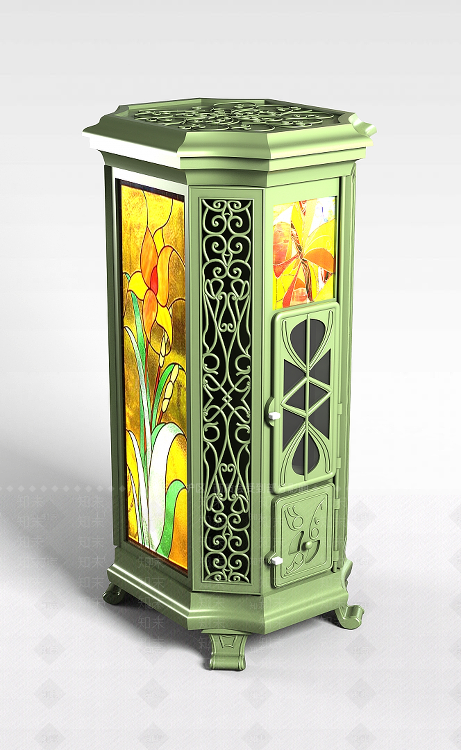 欧式古典欧式边几3D模型下载【ID:1197048624】