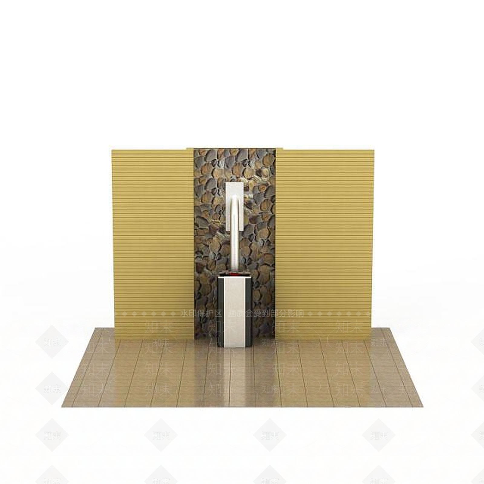 现代商场垃圾桶3D模型下载【ID:1197048638】